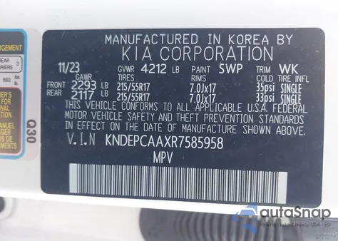 2024 Kia Seltos Lx from USA, damaged, VIN KNDEPCAAXR7585958